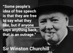 free speech Churchill